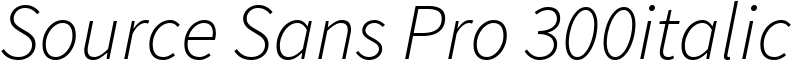 Source Sans Pro 300italic Font