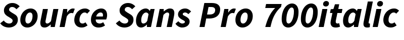 Source Sans Pro 700italic Font