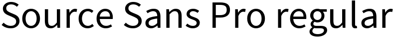 Source Sans Pro regular Font