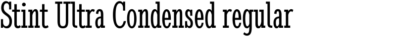 Stint Ultra Condensed regular Font
