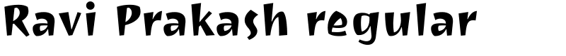 Ravi Prakash regular Font