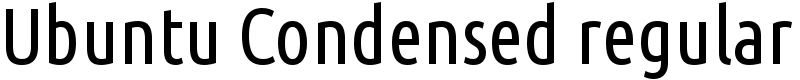 Ubuntu Condensed regular Font