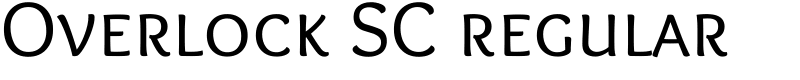 Overlock SC regular Font