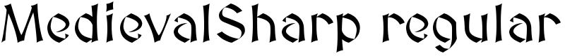 MedievalSharp regular Font