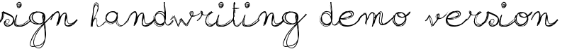 sign-handwriting_demo-version Font