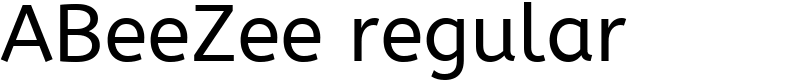 ABeeZee regular Font