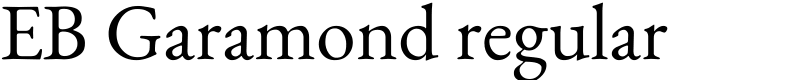 EB Garamond regular Font