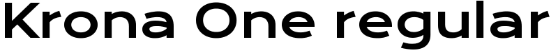 Krona One regular Font