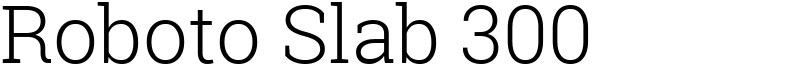 Roboto Slab 300 Font