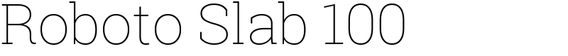 Roboto Slab 100 Font