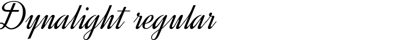 Dynalight regular Font