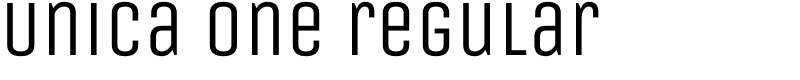 Unica One regular Font