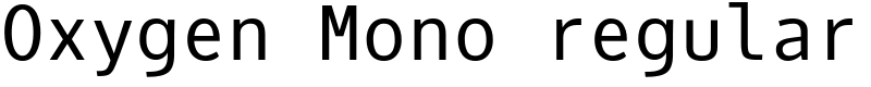 Oxygen Mono regular Font