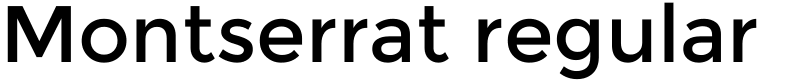 Montserrat regular Font