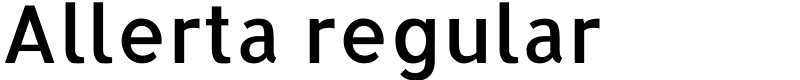 Allerta regular Font