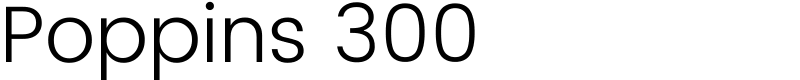 Poppins 300 Font