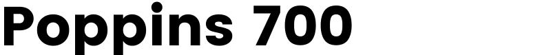 Poppins 700 Font