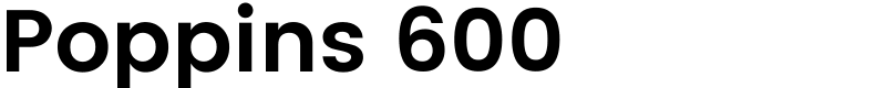 Poppins 600 Font