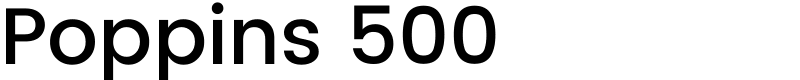 Poppins 500 Font