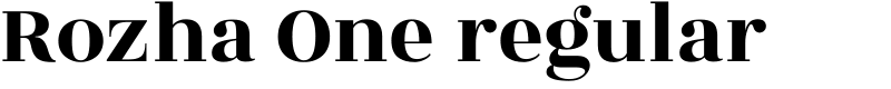 Rozha One regular Font