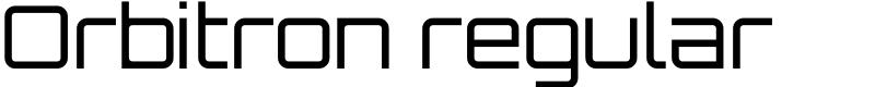 Orbitron regular Font