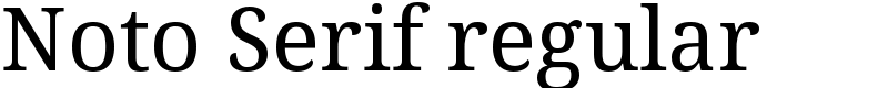 Noto Serif regular Font