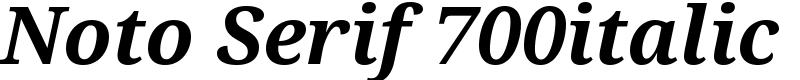 Noto Serif 700italic Font
