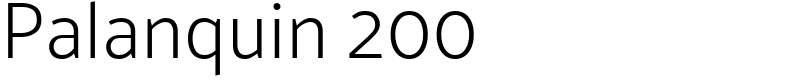 Palanquin 200 Font