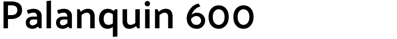 Palanquin 600 Font