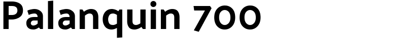 Palanquin 700 Font