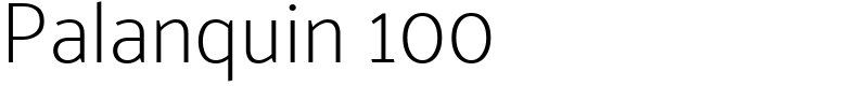 Palanquin 100 Font