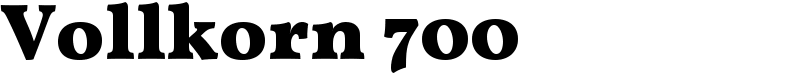 Vollkorn 700 Font