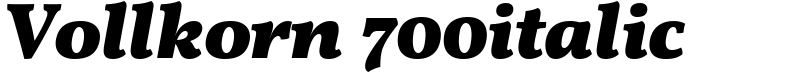 Vollkorn 700italic Font