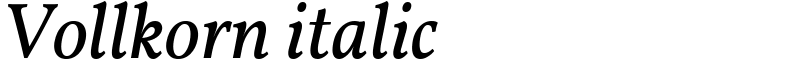 Vollkorn italic Font