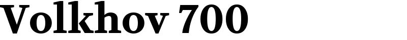 Volkhov 700 Font