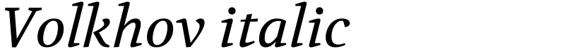 Volkhov italic Font