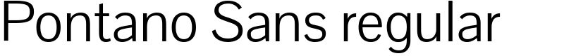 Pontano Sans regular Font