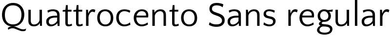 Quattrocento Sans regular Font