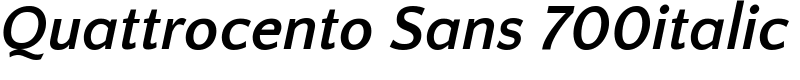 Quattrocento Sans 700italic Font