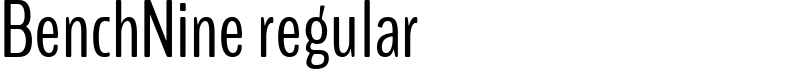 BenchNine regular Font