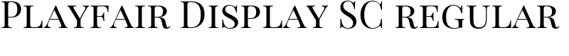 Playfair Display SC regular Font