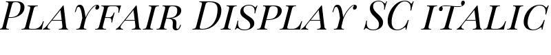 Playfair Display SC italic Font