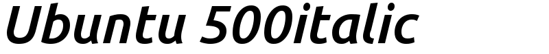 Ubuntu 500italic Font