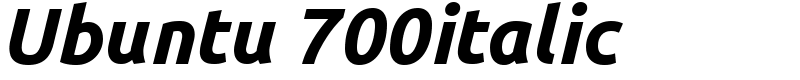 Ubuntu 700italic Font