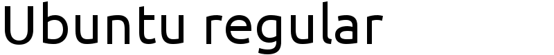 Ubuntu regular Font