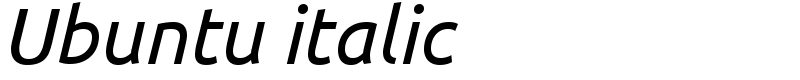 Ubuntu italic Font