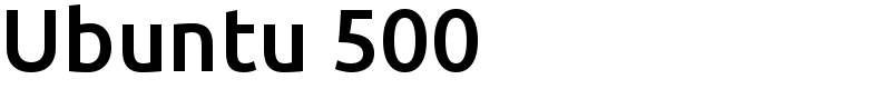 Ubuntu 500 Font