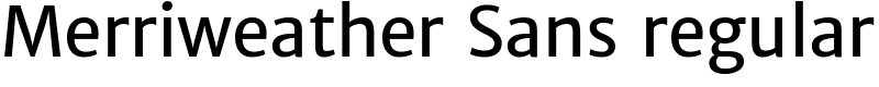 Merriweather Sans regular Font