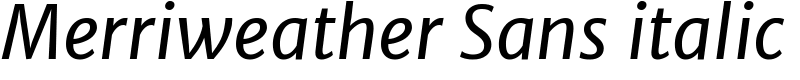 Merriweather Sans italic Font