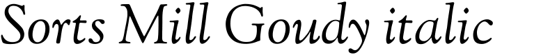 Sorts Mill Goudy italic Font